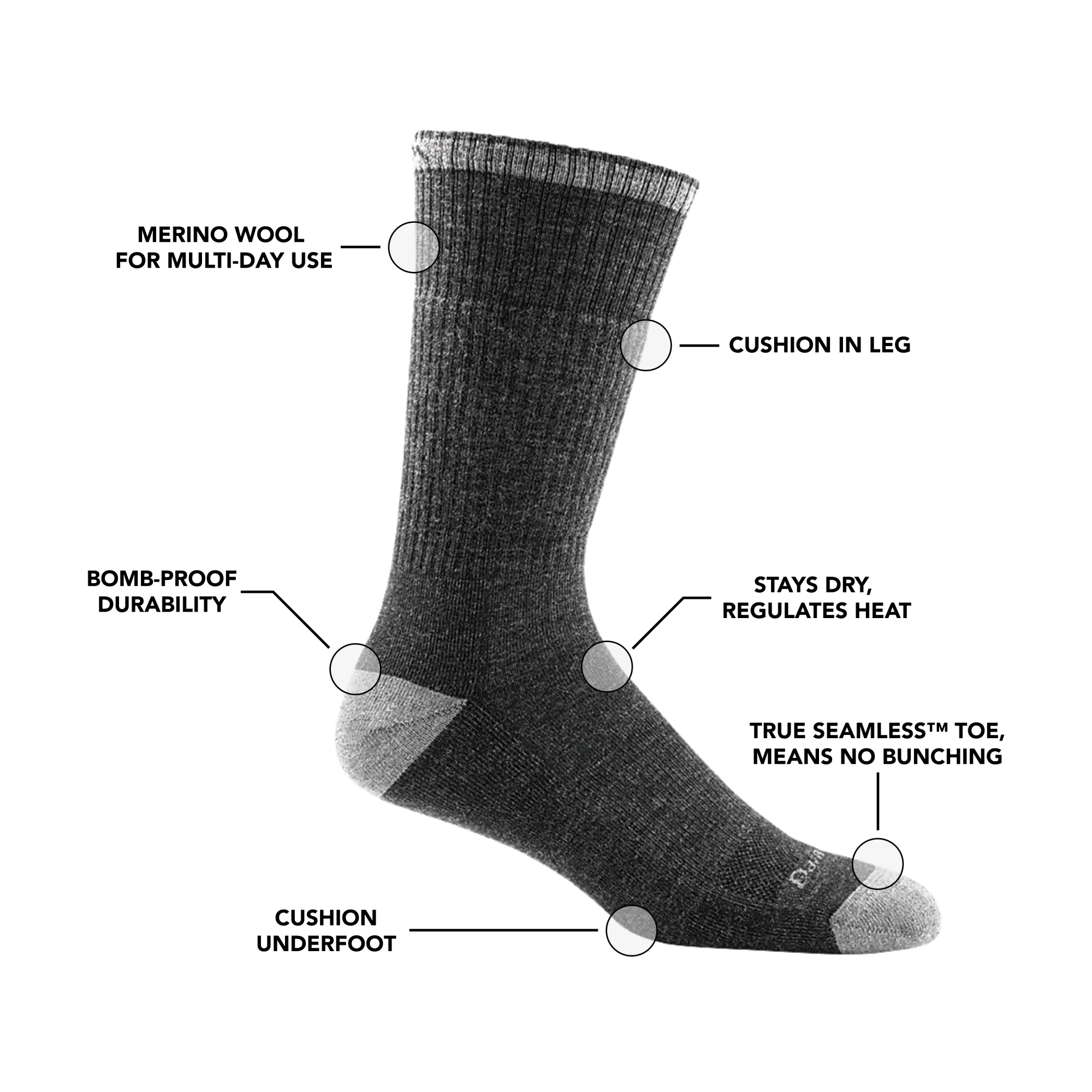 Men's John Henry Boot Midweight Work Socks - Image 6