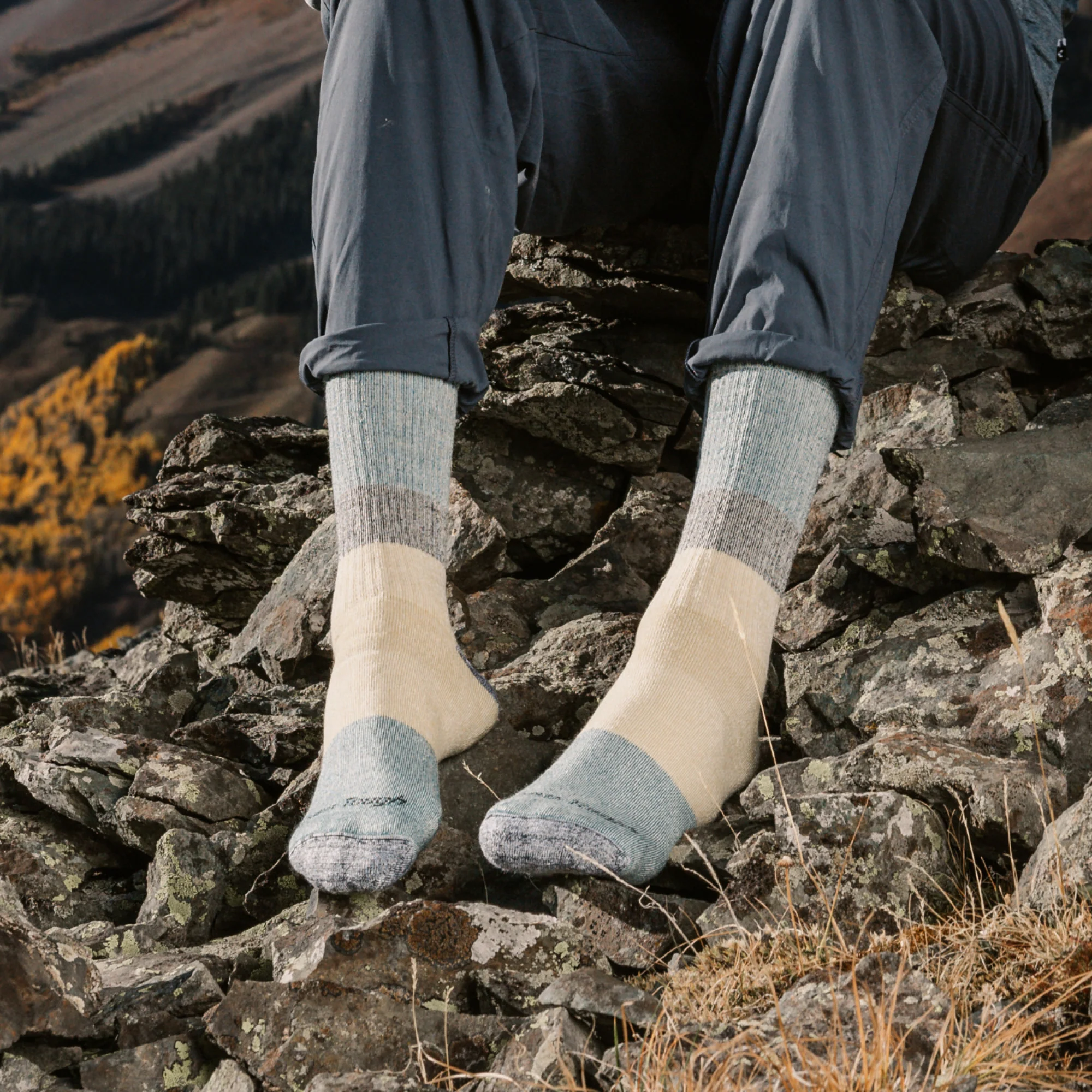 Men's Mountaineering Micro Crew Heavyweight Hiking Socks - Image 2