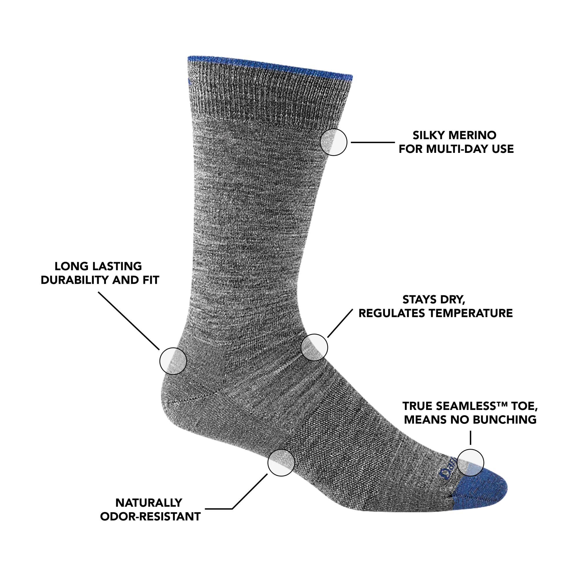 Men's Solid Crew Lightweight Lifestyle Socks - Image 2