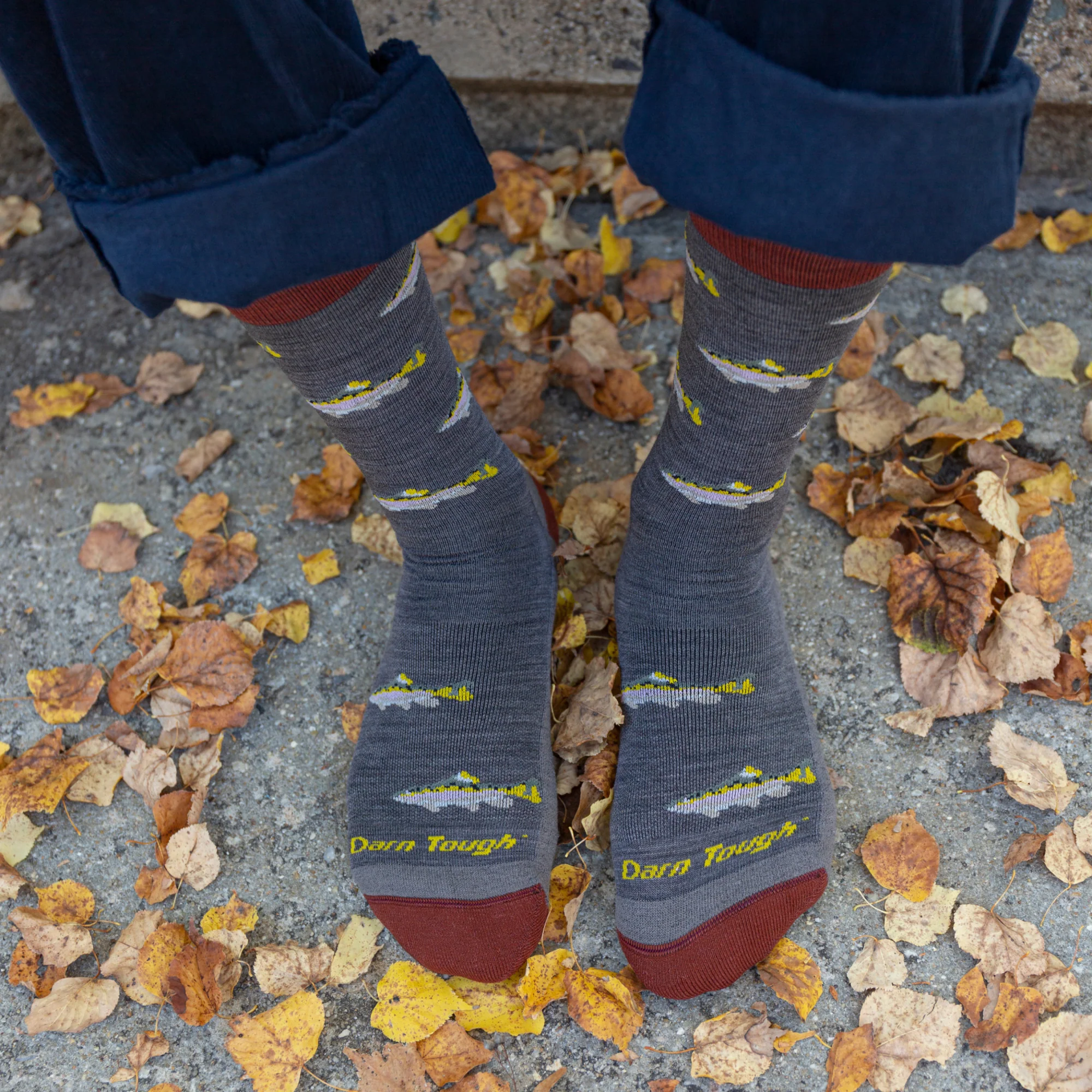 Men's Spey Fly Crew Lightweight Lifestyle Socks - Image 4