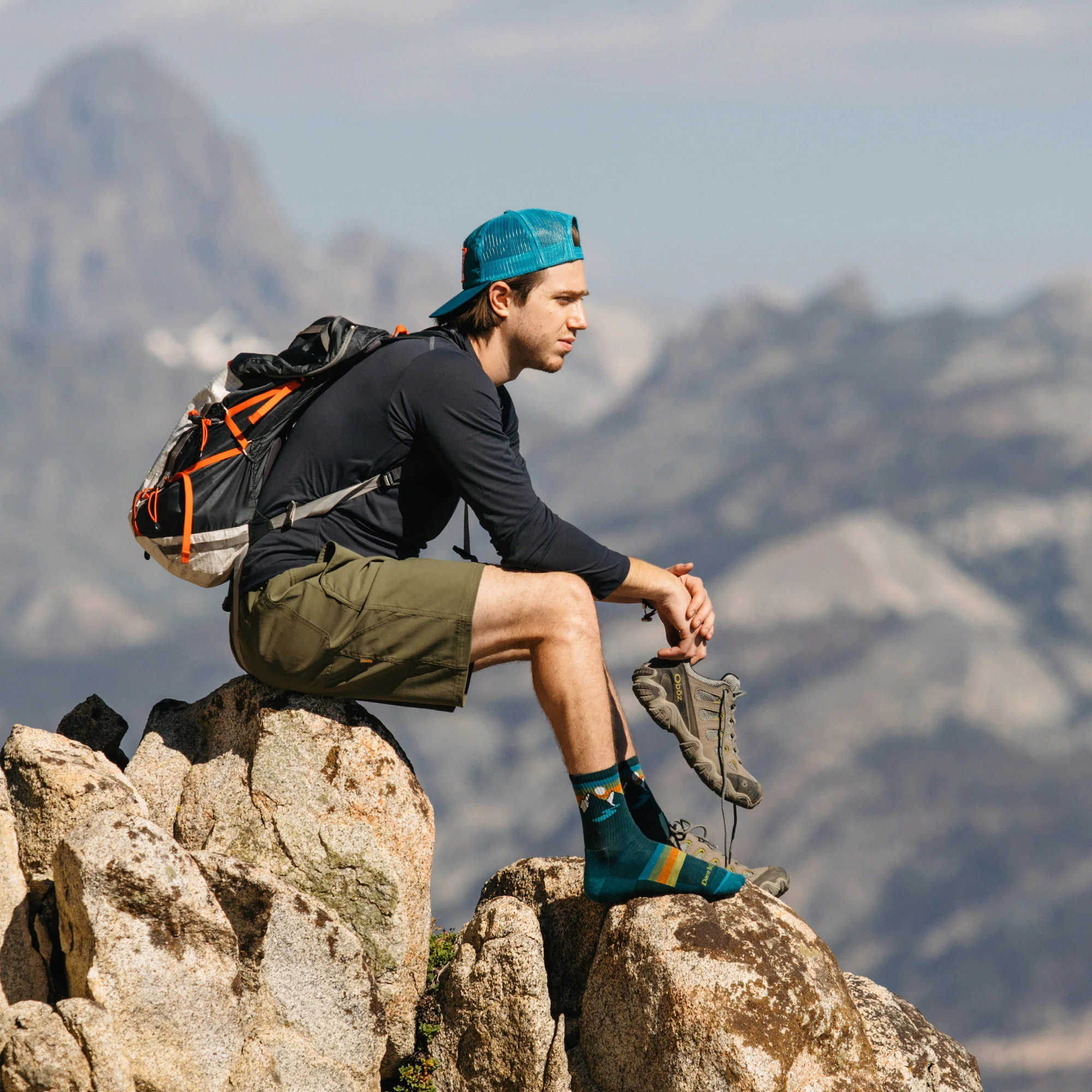 Men's Sunset Ridge Micro Crew Lightweight Hiking Socks - Image 4